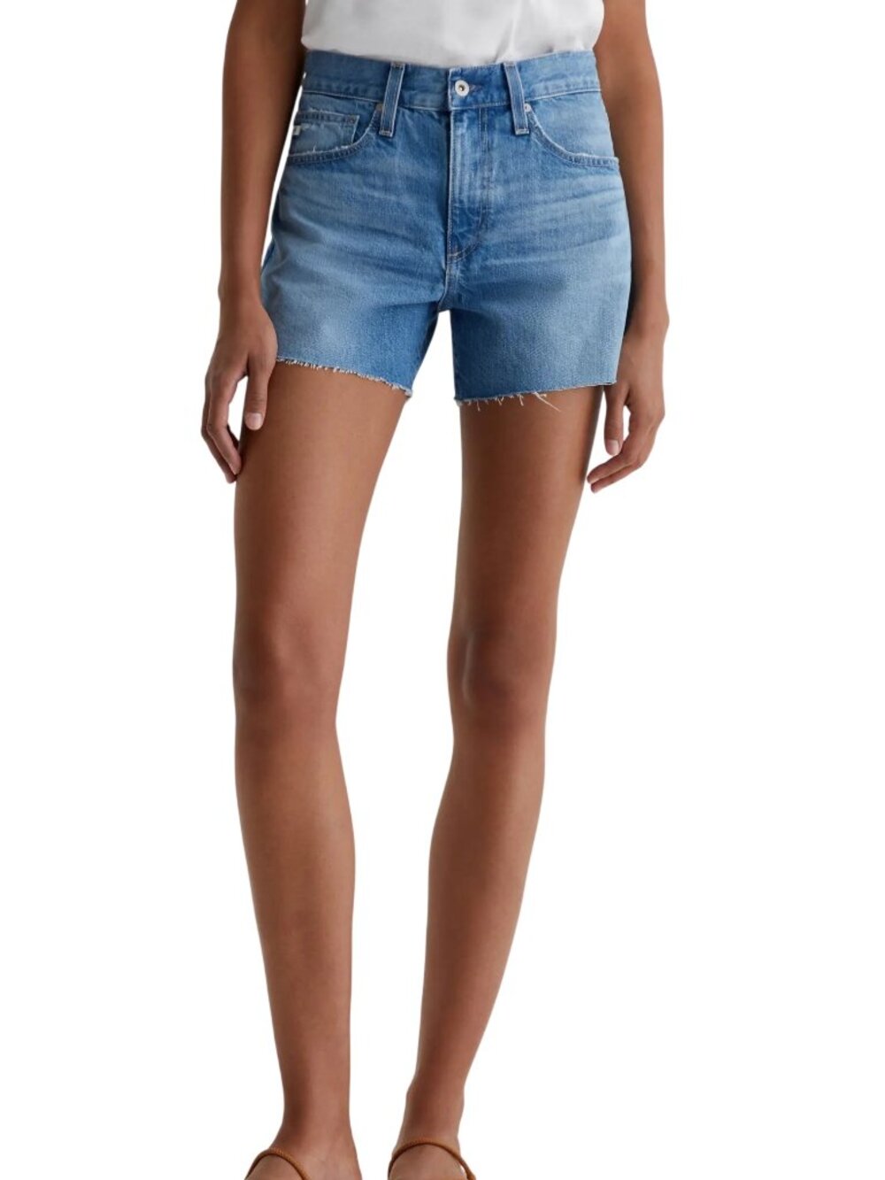 AG Adriano Goldschmied Halle Cutoff Denim Shorts in Flashback